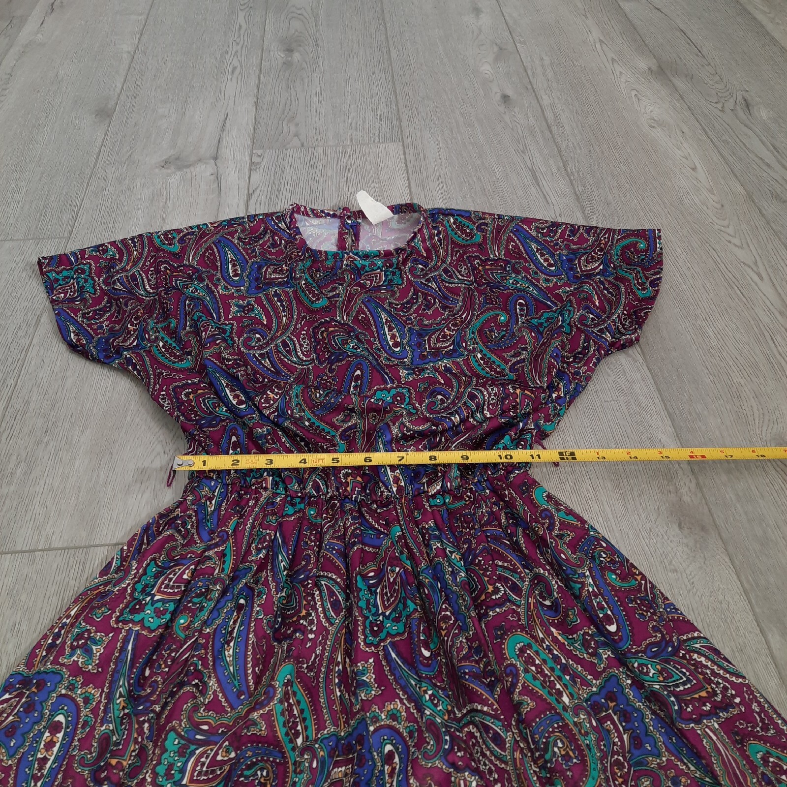 Womens Vintage Paisley Dress Small - image 13