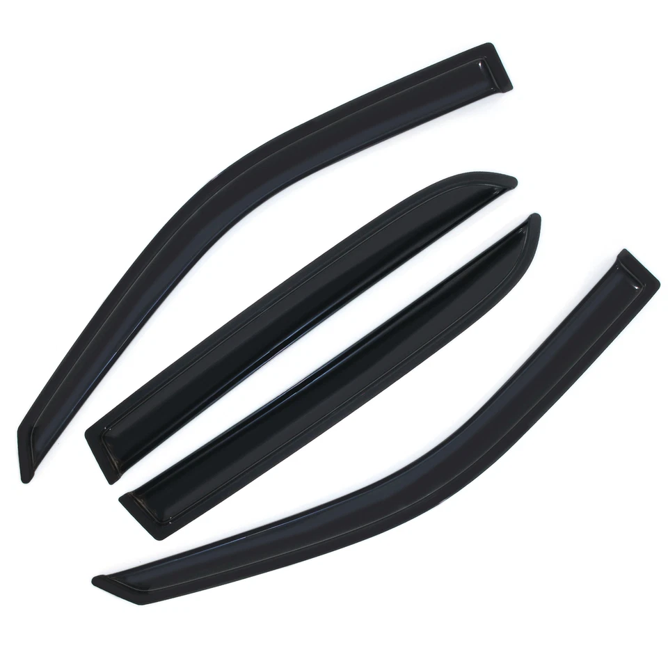 For 09-24 Ram 1500 2500 3500 Crew/Mega Cab Window Visors Acrylic Sun Rain Guard - Image 2 of 4