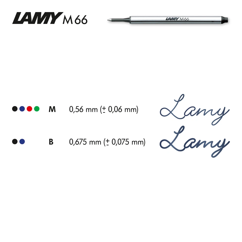 LAMY M66 Tintenroller Mine alle Farben und Stärken wählbar blau grün rot schwarz - Bild 2 von 2
