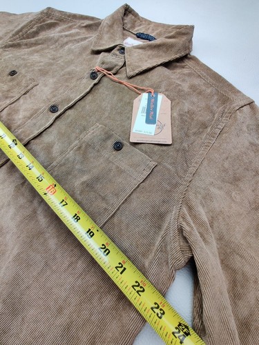 Weatherproof Original Men's Large Brown Button Up Long Sleeve Corduroy Shirt - Picture 7 of 9