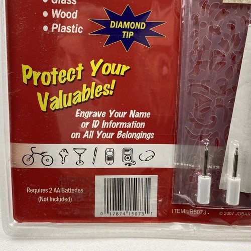 Mark It Mine Personal Engraving Kit Metal Glass Wood Plastic Engraving New NOS - Picture 5 of 7