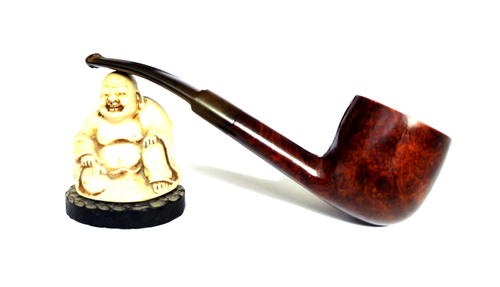 REAL BRIAR MADE IN ITALY SLIGHLY BENT POT ESTATE PIPE - Picture 4 of 12