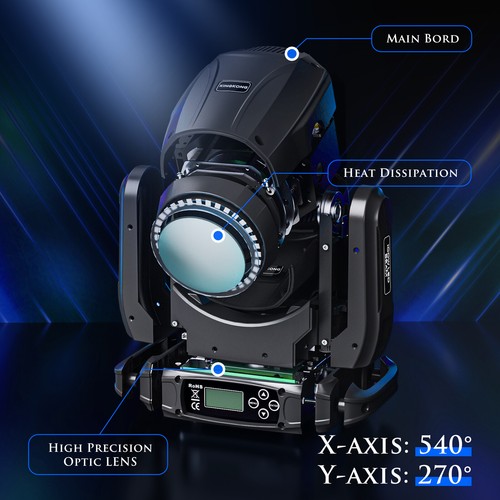 200W Moving Head Disco Lights LED Spot Beam Light Gobo DMX DJ Party+Flight Case - Picture 7 of 25