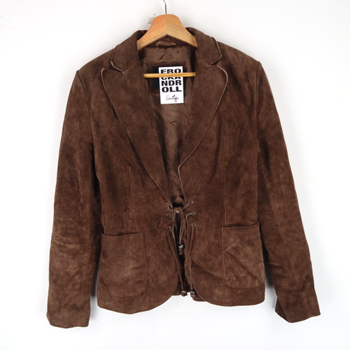 Gipsy Vintage Suede leather western y2k Jacket SZ M (T3968)