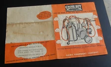 1950s Sales Brochyure for Chore Boy Portable Milker