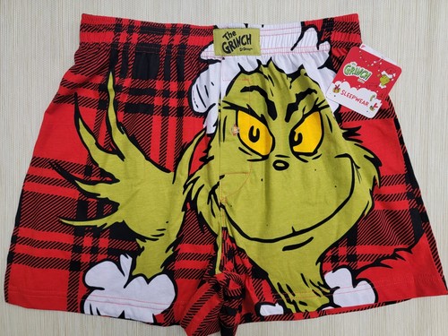 THE GRINCH DR. SEUSS BOXERSHORTS HERREN ROT 100% BAUMWOLLE GR. M (32-34) - Bild 1 von 4