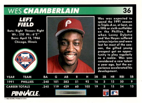 1992 Pinnacle Baseball Cards - Choose your cards Build your set 1-250 Free Ship - Picture 60 of 364