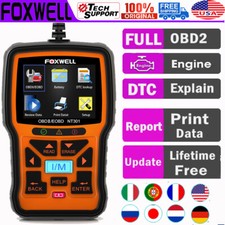 FOXWELL NT301 Automotriz OBD2 Escáner Comprobar Motor Luz Humo Prueba Código Lector