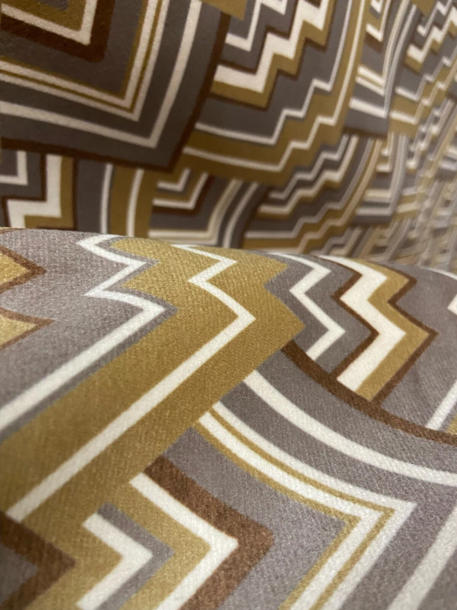 Velvet Microfiber Fabric Geometric Print, 54" Wide, for Decor & Crafts, By Yard