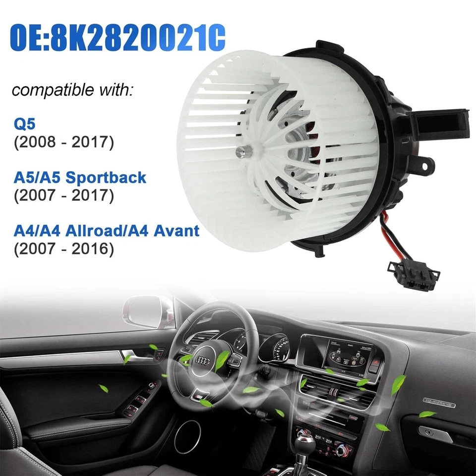 8K2820021A Audi A5 8T3 Heater Blower Motor Fan RHD 2007-2017 - image 3 of 4