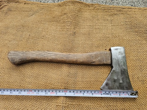 SMALL VINTAGE ANTIQUE GERMAN RHEINLAND AXE HATCHET CAMPING HIKING FELLING - Picture 10 of 10