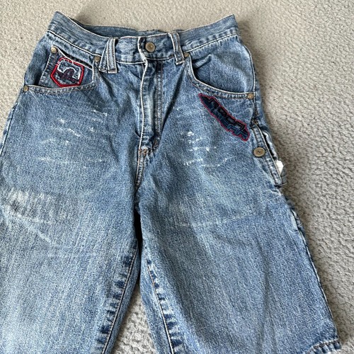 Vintage Rocawear Jean Shorts Boys 8 Blue Pant 90s Denim Zip Jorts - Picture 13 of 19