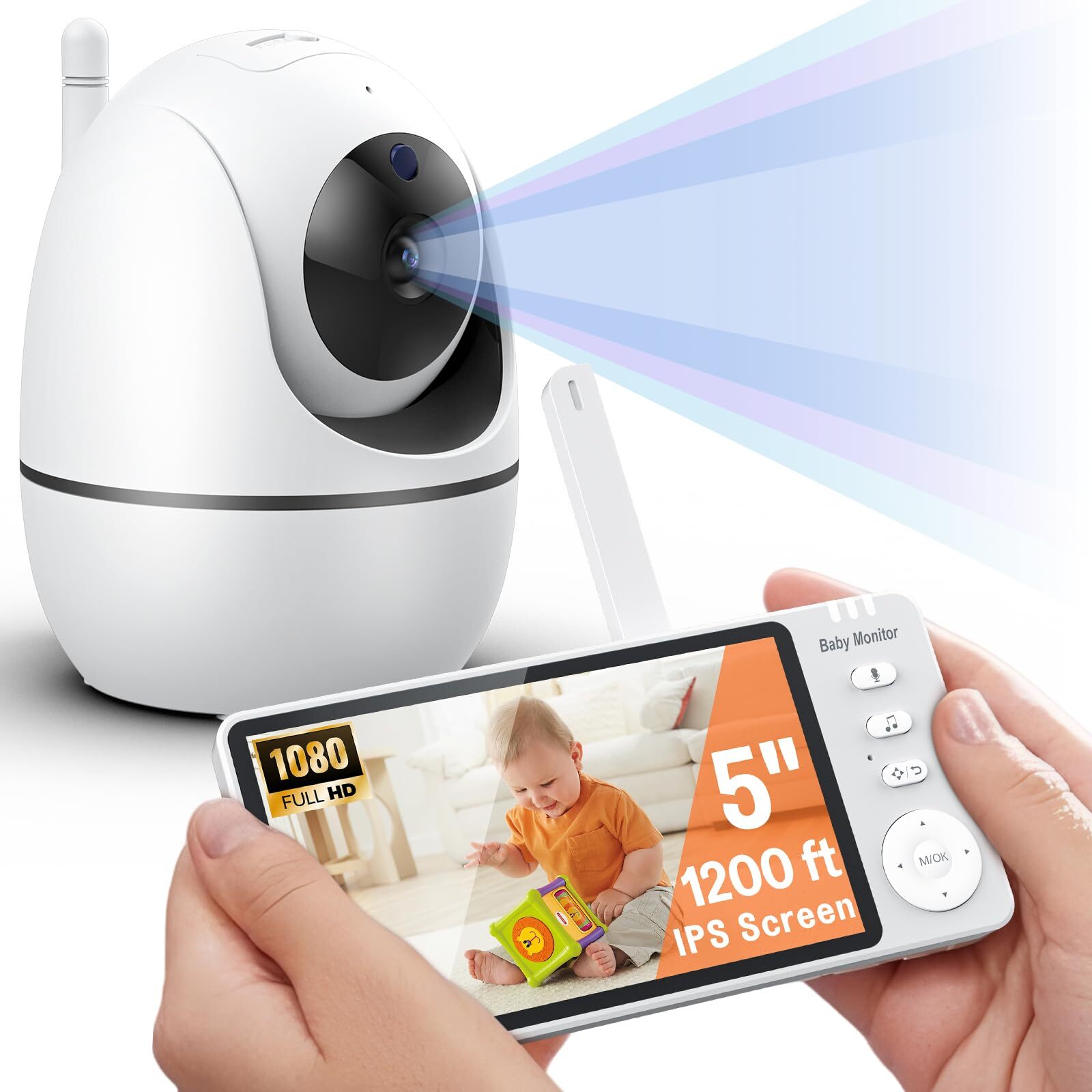 Baby Monitor No WiFi - 1080P HD 5