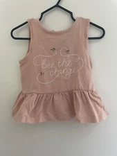 Cynthia Rowley Baby Girls Bee The Change Peplum Sleeveless Top Light Pink 12 M