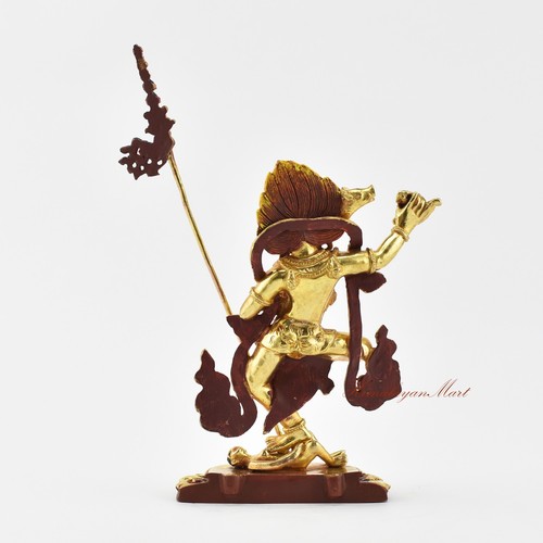 Hand Carved Gold Inlaid Tibetan Vajravarahi Jogini Copper Statue frm Patan Nepal - Picture 5 of 5