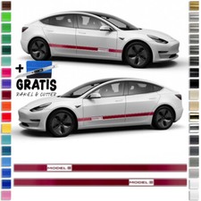 Auto Seiten-Streifen Aufkleber-Set,Dekor-Sticker komp. mit Tesla Model 3