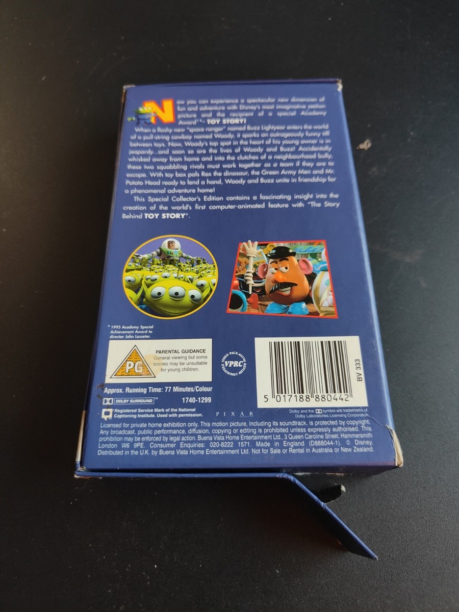 Toy Story Special Collectors Edition VHS Video 1995 FREE UK