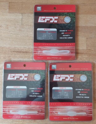 3 EFX Performance Wristband Embedded Wearable Holographic Technology Sz M 7'' NEW
