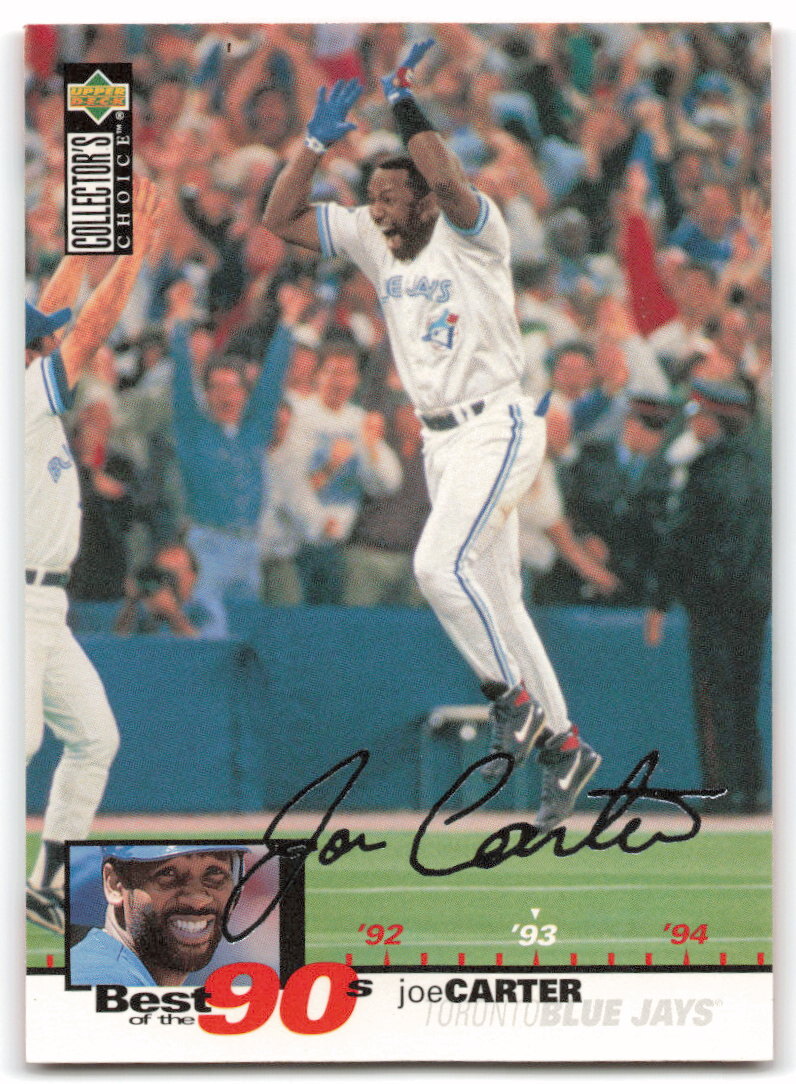 1995 Collector's Choice #59 Joe Carter Silver Signature B90 Toronto Blue Jays 2G