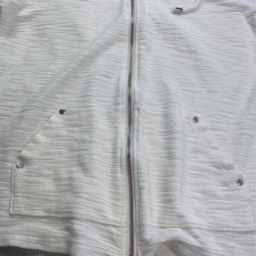 Christopher & Banks Womens Hoodie Sweatshirt Ivory Textured Drawstring Pockets S - Picture 10 of 10