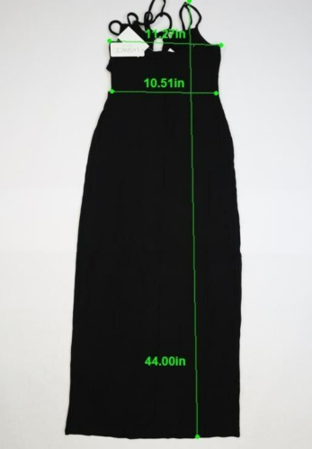Vestido L*Space Naomi Negro Largo Midi Escote U Sin Mangas Para Mujer S - Imagen 4 de 8
