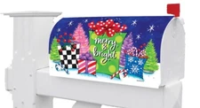 Whimsy Christmas Tree Presents Magnetic Mailbox Cover Only
