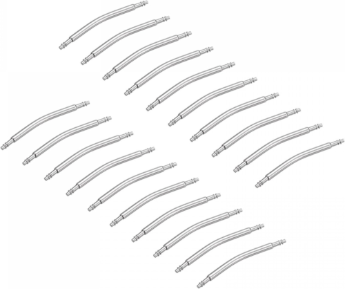 20Pcs 20Mm Curved Spring Bar Pins 1.5Mm Dia Stainless Steel Watch Band Link Pin