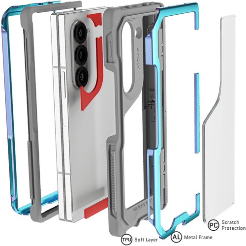 Galaxy Z Fold 6 Case Clear Metal Cover with Built-In Kickstand | Ghostek ATOMIC - 第 10/26 張圖片