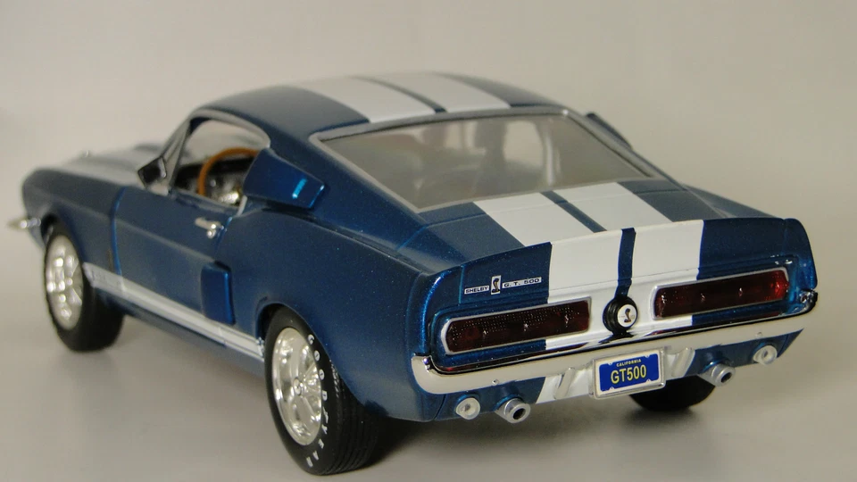 1 Mustang Ford GT Dragster 1967 coche de carreras Hot Rod carrusel azul modelo promocional Foto 4 de 4