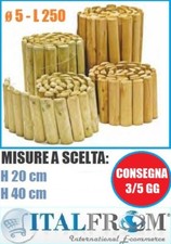 Bordura Rollborder per Aiuole Giardino Recinzione Steccato in Legno Italfrom