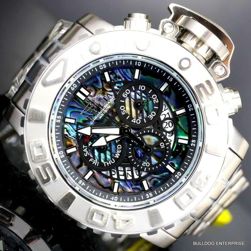 Invicta Sea Hunter Gen II Abalone Swiss Mvt Chronograph 70mm Steel Watch New - 第 2/12 張圖片