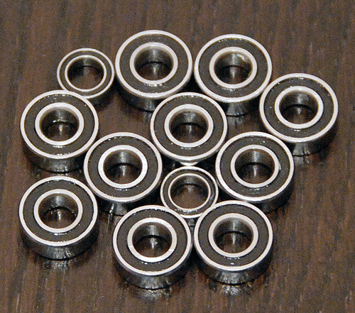 (12pcs) TAMIYA 1:10 FOX Rubber Sealed Ball Bearing Set - Picture 1 of 1