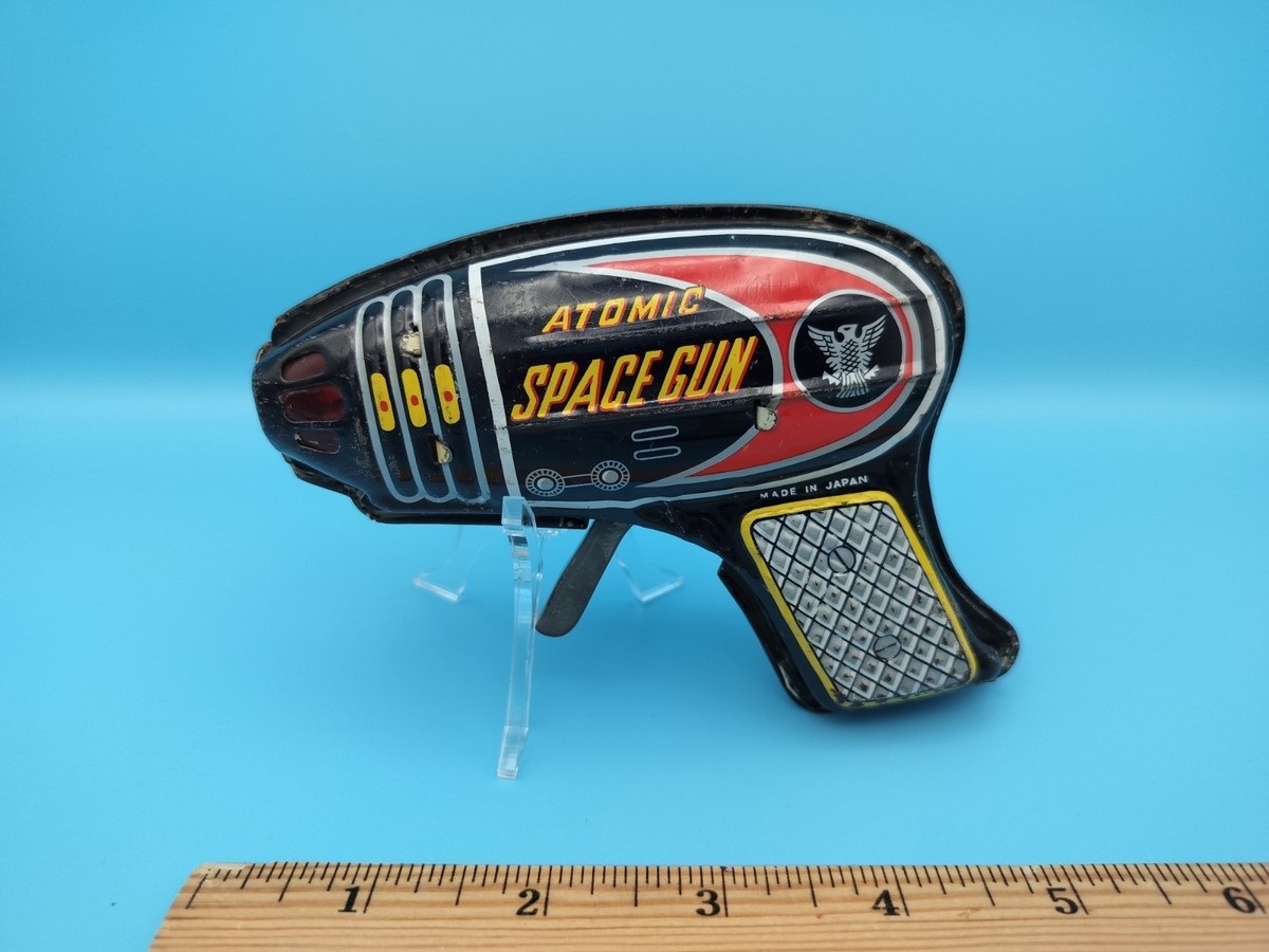Rare Variation Atomic Space Gun Tin Ray Gun Made In Japan 1964