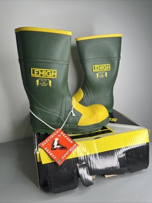 Lehigh Safety Shoes Unisex Steel Toe Dielectric Waterproof Rubber Work Size 6 M