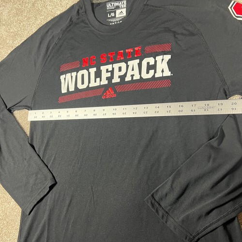 Adidas Mens Large Black Long Sleeve NC State Wolfpack Ultimate Tee Shirt NWT - Picture 9 of 10