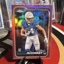 2024 Topps Chrome Rookies Ladd McConkey Los Angeles Chargers Pink Refractor #212