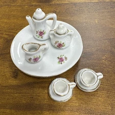 Vtg Miniature Tea Set Porcelain Price Products Pink Roses
