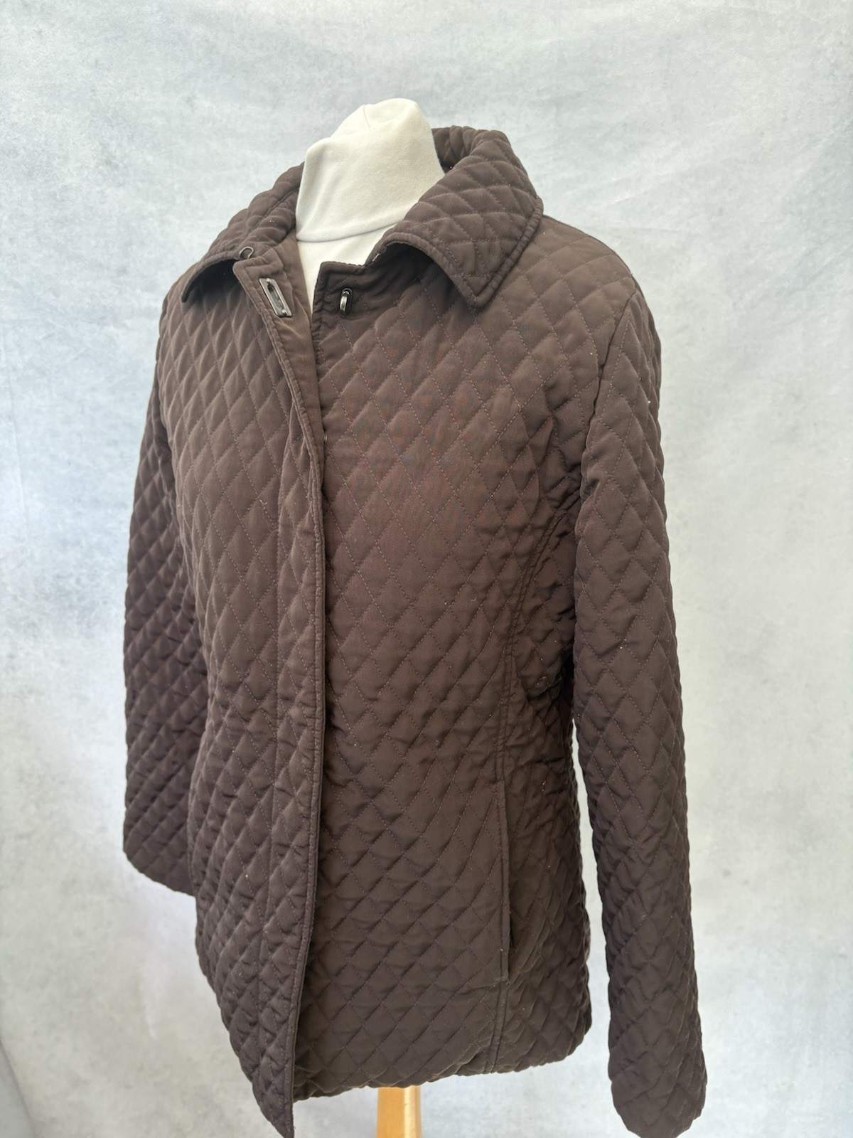 calvin klein Brown Jacket Size M Quilted Long sleeve Polyester Women’s thumbnail 8