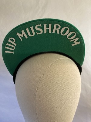 Cap Super Mario Bros 1UP Mushroom Snapback Style Fitted Gamer Hat Green Black