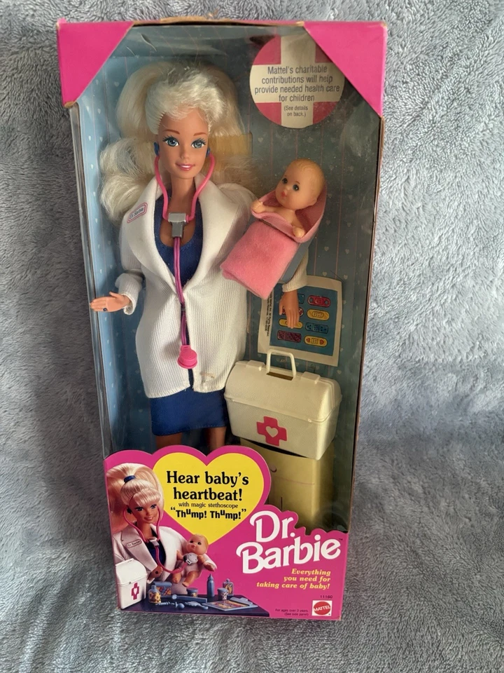 Mattel Dr. Barbie 1995 3 bebés Heartbeat No. 14309 NRFB Foto 2 de 2