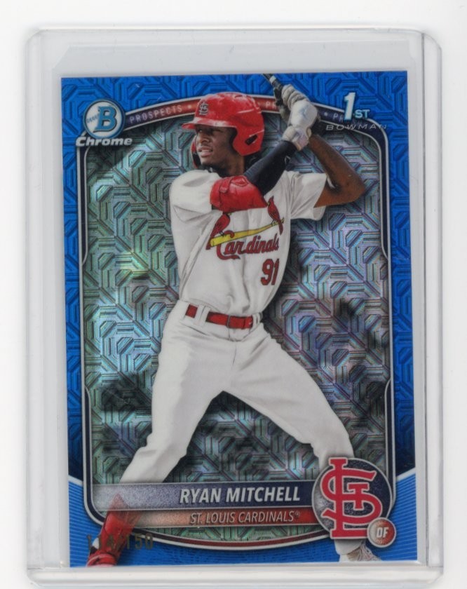 2025 Bowman Draft - Ryan Mitchell #BDC-77 Mega Box Blue Mojo Refractor /150