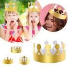 4Styles,20Pcs,King Crown Party Hats Gold Paper Crowns/for Coronation Celebration
