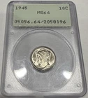 1945 Mercury Dime PCGS MS64 OGH Rattler Holder Silver 10C Coin Uncirculated G180