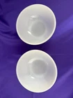 Anchor Hocking Fire King White Milk Glass Cereal Bowls Set of 2