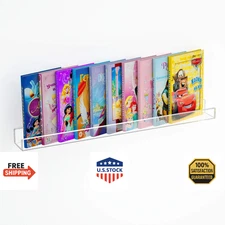 NIUBEE Kids Acrylic Floating Bookshelf 36 Inch,Clear Invisible Wall Bookshelves