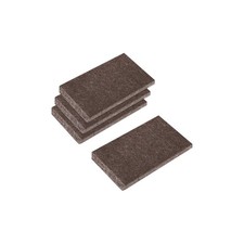 Felt Furniture Pads 38x25mm Self Adhesive Square Floor Protector Brown 16Pcs