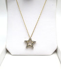 Kay Jewelers 10K Yellow Gold 40 Diamond Star Pendant Necklace in Box 18" [N132] — photo 7