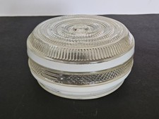 Vintage Lampa sufitowa Globe Cover Płaskie dno Przezroczyste białe szkło