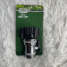 Expert Gardener Metal Single Valve Shut-Off Hose Connector Brand New