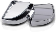 2pcs Car Fan-shaped Blind Spot Mirrors Hd Wide-angle Adjustable Color Silver